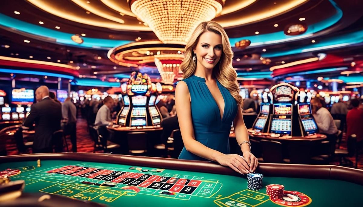 mpo555 win live Sic Bo dealer studio with three-dice table view
